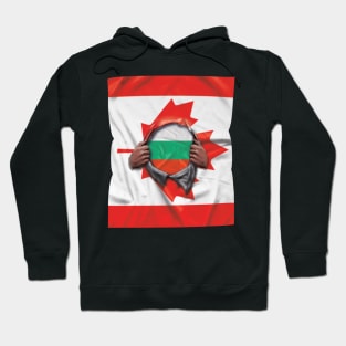 Bulgaria Flag Canadian Flag Ripped - Gift for Bulgarian From Bulgaria Hoodie